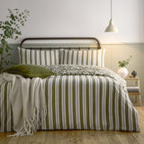 Skandi Woodland Cotton Animal Duvet Cover Set - Thyme Green