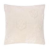 Snowflakes Faux Fur Polyester Velvet Cushion - Snow White