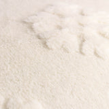 Snowflakes Faux Fur Polyester Velvet Cushion - Snow White