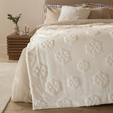 Snowflakes Faux Fur Polyester Velvet Cushion - Snow White