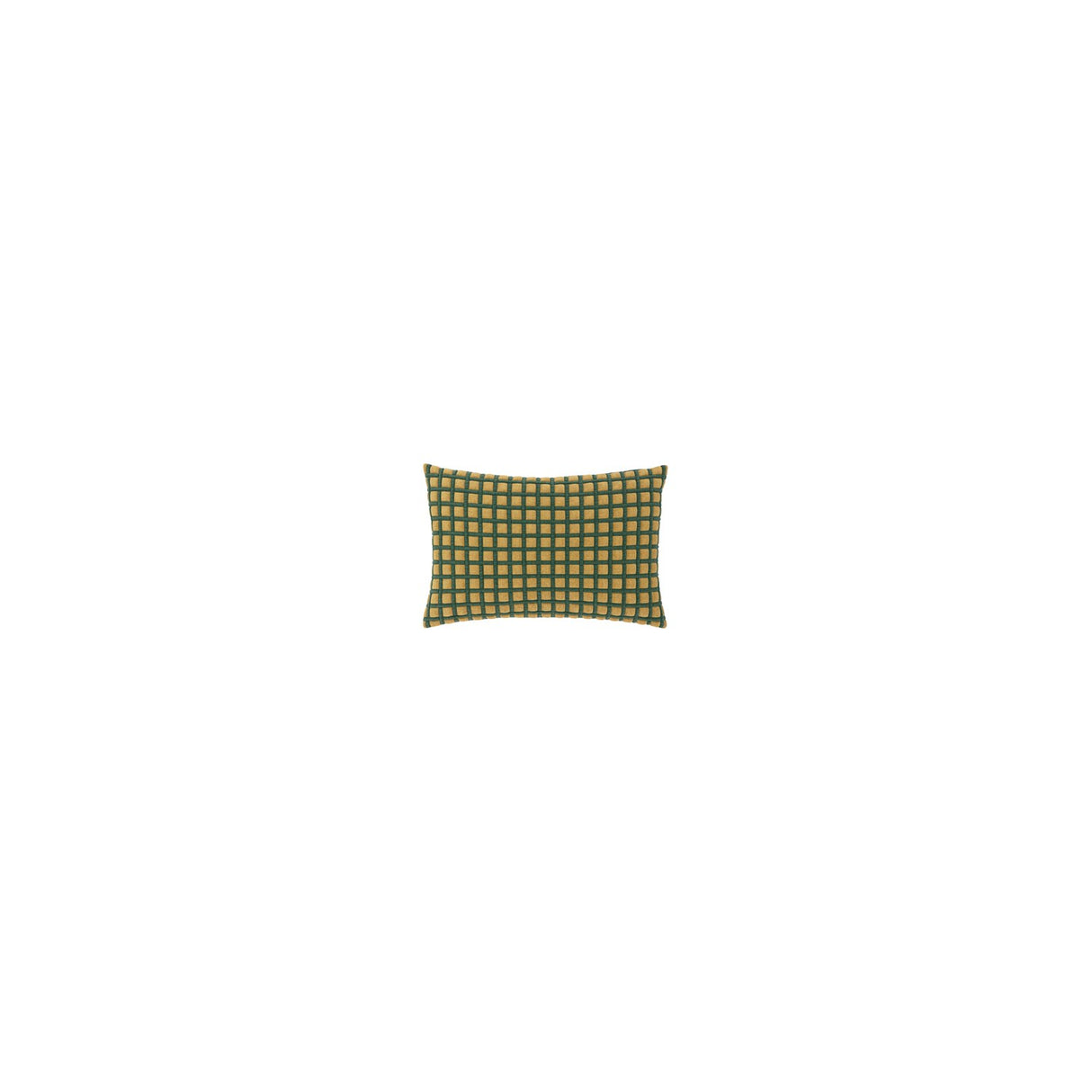 Softie Check Polyester Cushion - Green