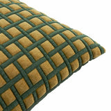Softie Check Polyester Cushion - Green