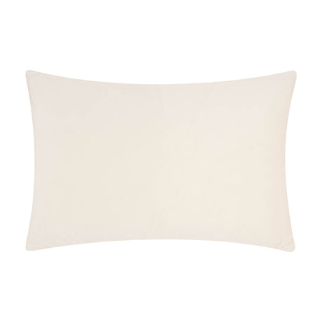 Rectangular Softie Check cushion in natural cream polyester with a subtle raised grid texture, shown on a plain white background.