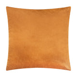 Soren Abstract Velvet Cushion in copper, a square cut-velvet cushion with a subtle tonal geometric pattern, shown against a plain white background.