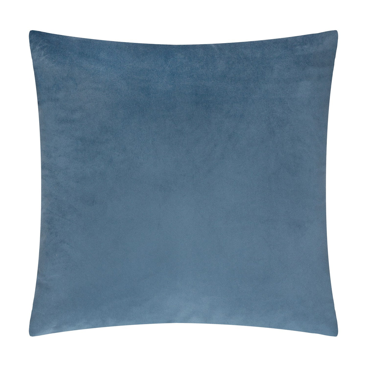 Soren Abstract Velvet Cushion in slate blue, a square scatter cushion with subtle tonal geometric texture, shown against a plain white background.