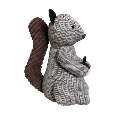 Squirrel Acorn Polyester Door Stop - Brown