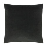 Sunningdale Plain Velvet Cushion in charcoal, a square 50 x 50cm design with a soft sheen finish, shown on a plain white background.
