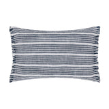 Tide Striped Cotton Cushion - Navy