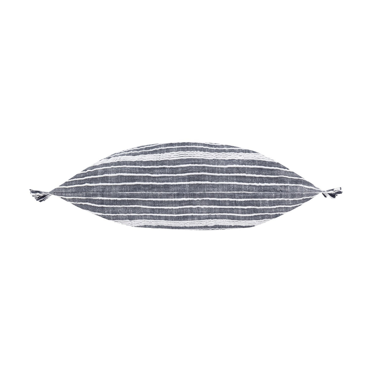 Tide Striped Cotton Cushion - Navy
