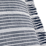 Tide Striped Cotton Cushion - Navy