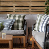 Tide Striped Cotton Cushion - Navy