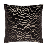 Tierra Abstract Velvet Cushion - Jet