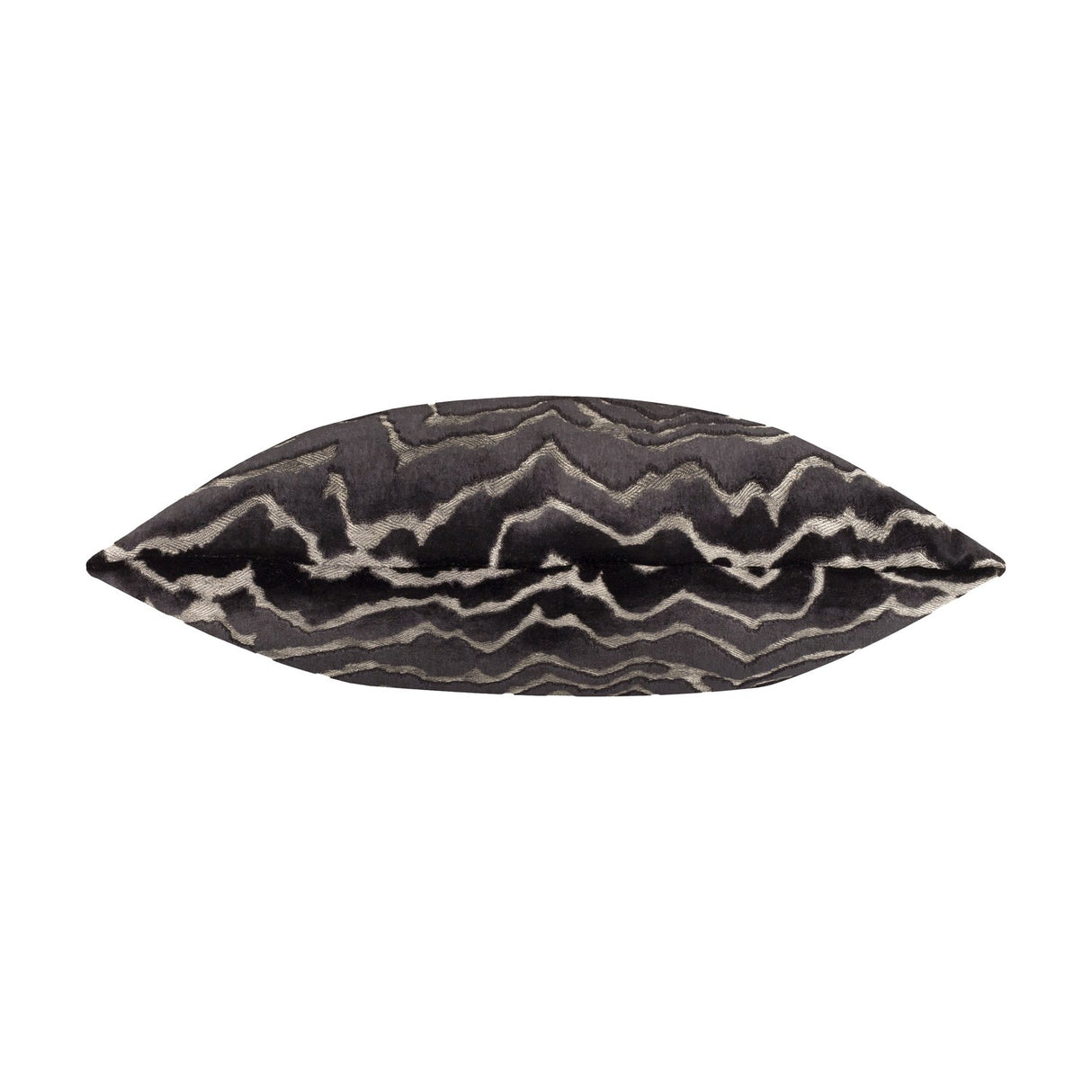 Tierra Abstract Velvet Cushion - Jet