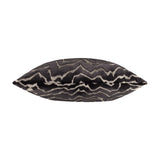 Tierra Abstract Velvet Cushion - Jet