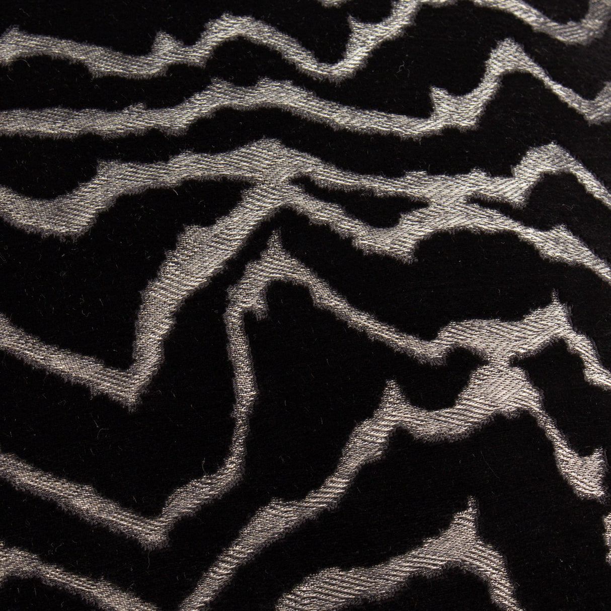 Tierra Abstract Velvet Cushion - Jet
