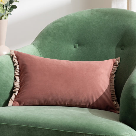 Tilly Reversible Velvet Cushion - Pear/Shell