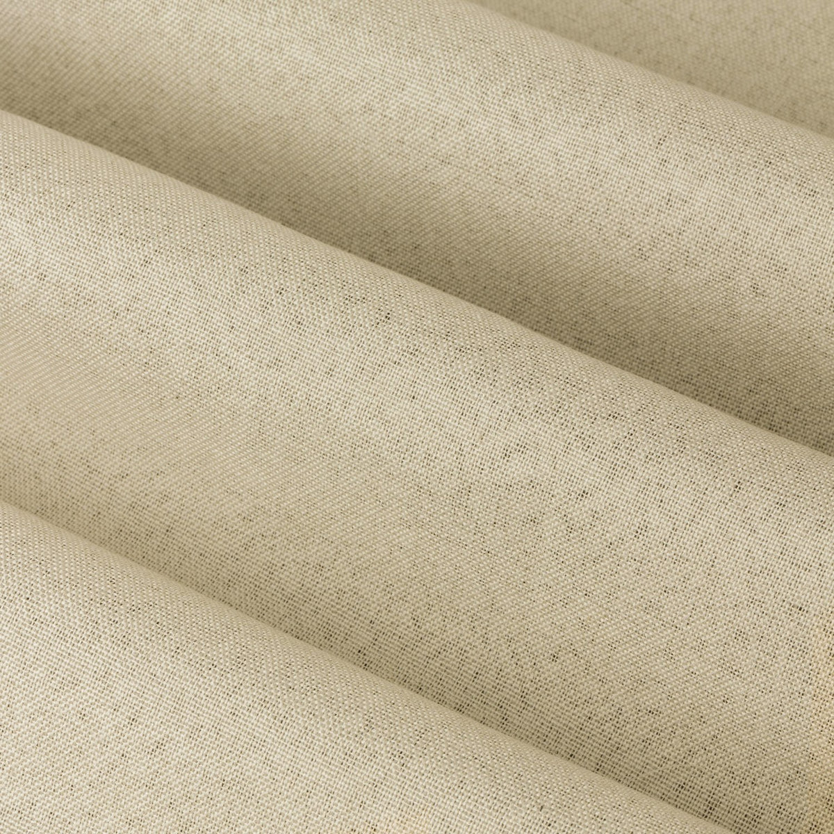 Close-up of The Ultimate Blackout Plain Woven Eyelet Curtains in custard cream, showing the textured woven fabric with a subtle slubbed weave and soft folds.