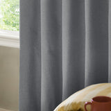 The Ultimate Blackout Plain Woven Eyelet Curtains - Denim