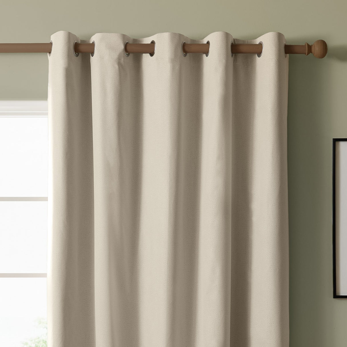The Ultimate Blackout Plain Woven Eyelet Curtains - Ecru