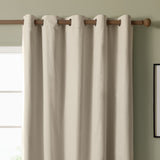 The Ultimate Blackout Plain Woven Eyelet Curtains - Ecru