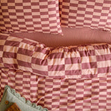 The Ultimate Checkerboard Cotton Blend Pillowcase Pair - Raspberry Smoothie