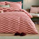 The Ultimate Checkerboard Cotton Blend Pillowcase Pair - Raspberry Smoothie