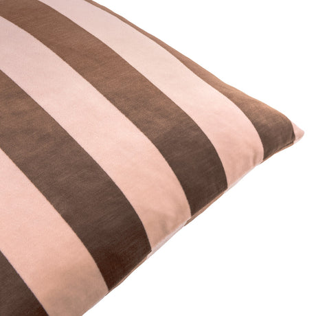The Ultimate Stripe Jacquard Velvet Cushion - Berry Brownie