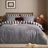 The Ultimate Stripe Reversible Duvet Cover Set - Blueberry Muffin