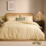 The Ultimate Stripe Reversible Duvet Cover Set - Custard Cream