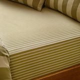 The Ultimate Stripe Printed Cotton Blend Fitted Sheet - Green Tea