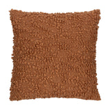 Ulsmere Wool Cotton Cushion in ginger, square with a dense boucle textured face, photographed against a plain white background.
