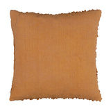 Ulsmere Wool Cotton Cushion in ginger, square with a plain woven face and looped bouclé-textured edging, shown against a white background.