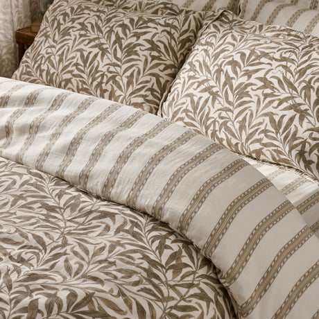 Willow Boughs Cotton Botanical Duvet Cover Set - Natural