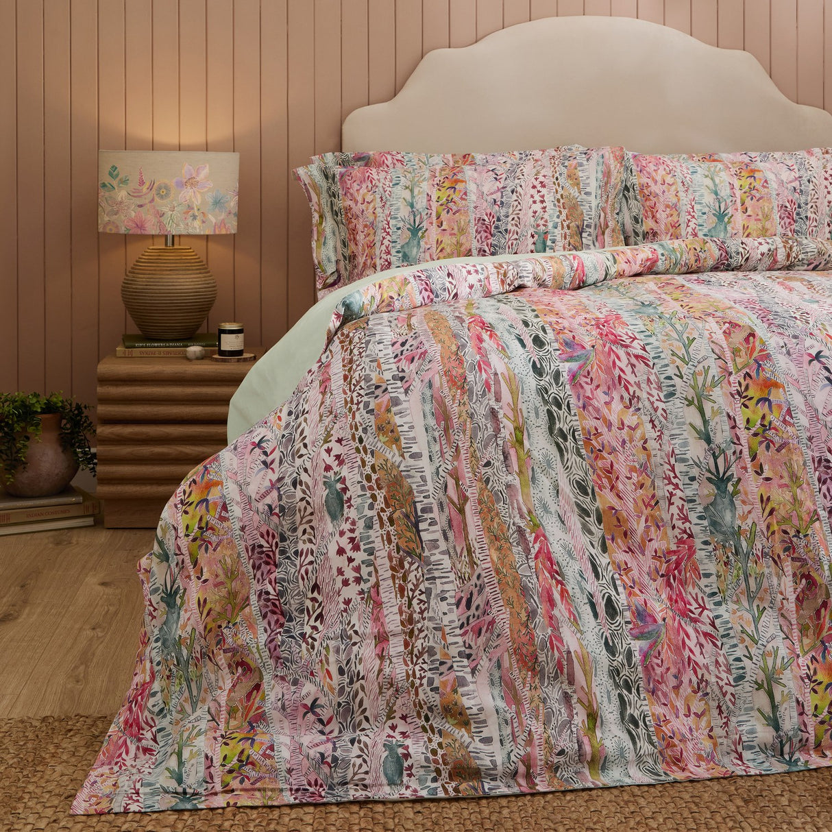 Whimsical Tale Cotton Plain Duvet Cover Set - Blush