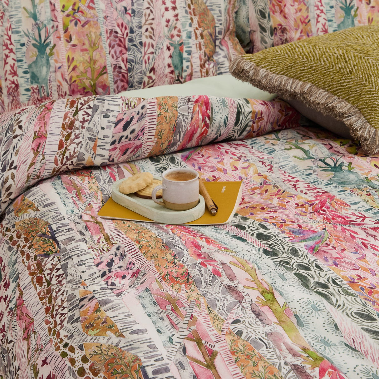 Whimsical Tale Cotton Plain Duvet Cover Set - Blush