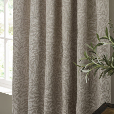 Willow Boughs Jacquard Linen Pencil Pleat Curtains - Linen