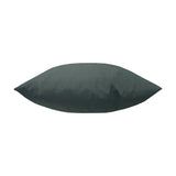 Plain Printed Polyester Cushion in dark grey, shown side-on with a plump, boat-shaped profile against a plain white background.