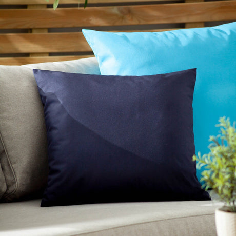 Plain Printed Polyester Cushion - Navy
