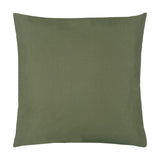 Plain Printed Polyester Cushion in olive green, square scatter-cushion shape with a smooth flat finish, shown against a plain white background.