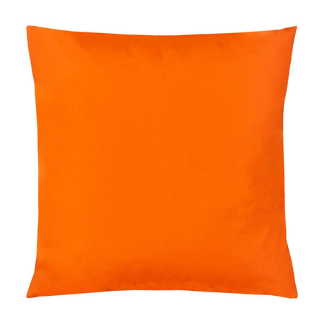 Plain Printed Polyester Cushion in solid orange, square knife-edge design, 43 x 43cm, shown on a plain white background.