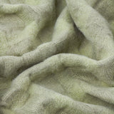 Close-up of the Walton Waffle Check Polyester Throw in sage, showing the textured waffle-weave fabric with a subtle check pattern in a soft green tone.