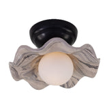 Rivale Ceramic Globe Flush Ceiling Light - Marbled