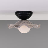Rivale Ceramic Globe Flush Ceiling Light - Marbled