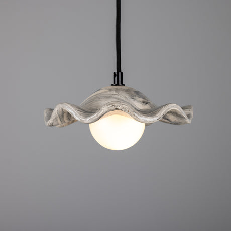 Rivale Ceramic Globe Pendant Light - Marbled