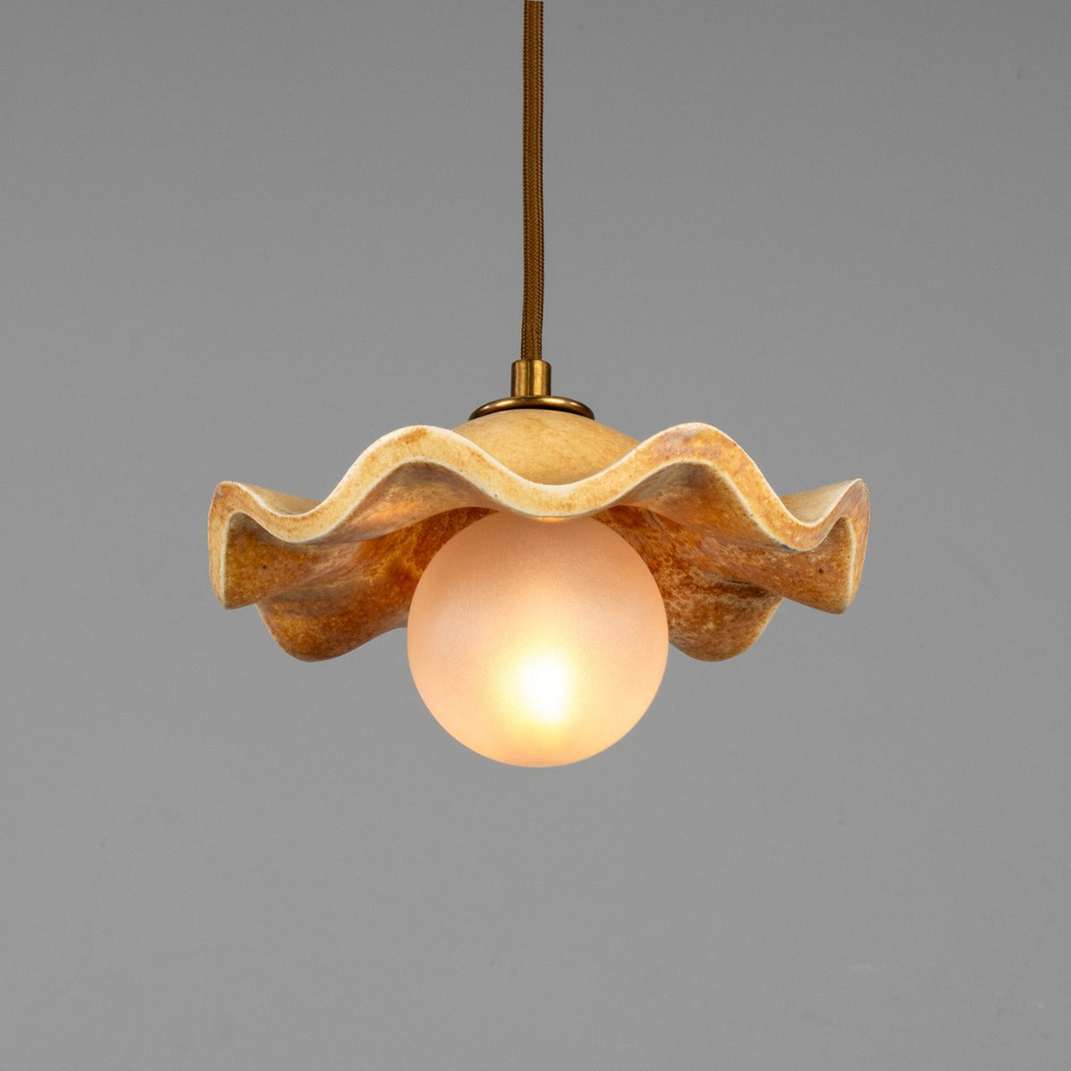 Rivale Ceramic Globe Pendant Light - Oatstone