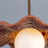 Rivale Ceramic Globe Pendant Light - Red Iron
