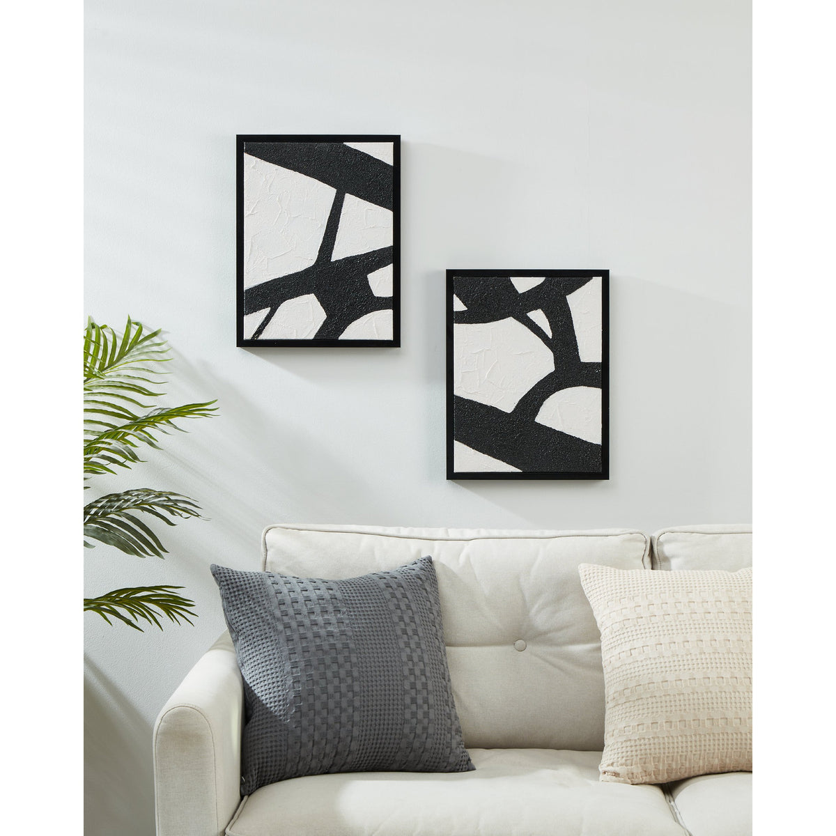 Roberval Wall Art Set of 2 - Black & White