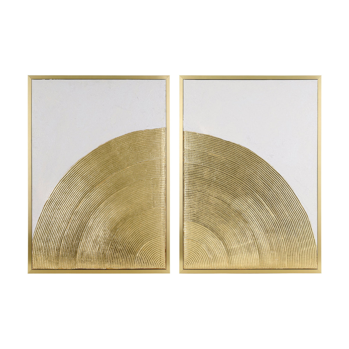 Roberval Wall Art Set of 2 - White & Gold