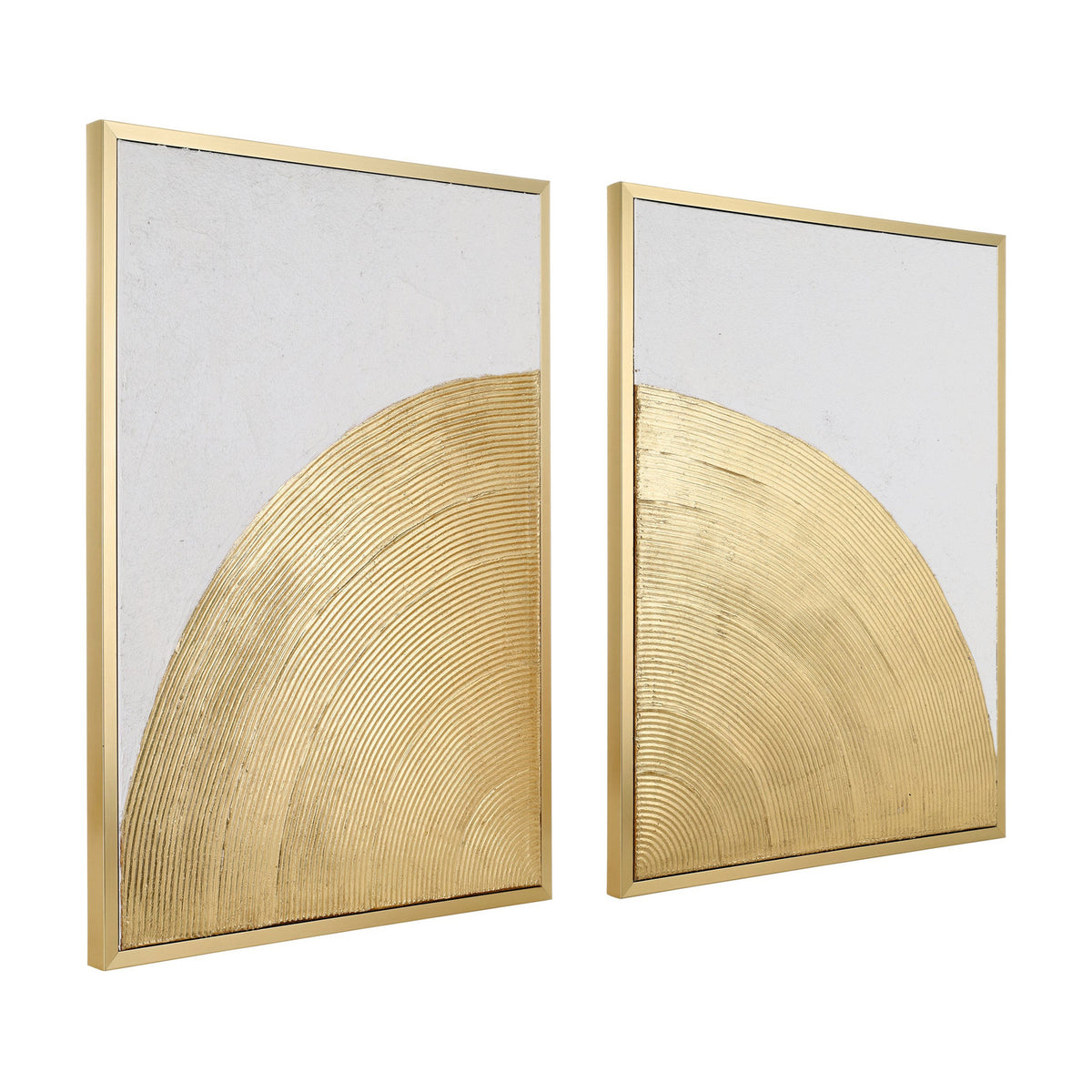 Roberval Wall Art Set of 2 - White & Gold