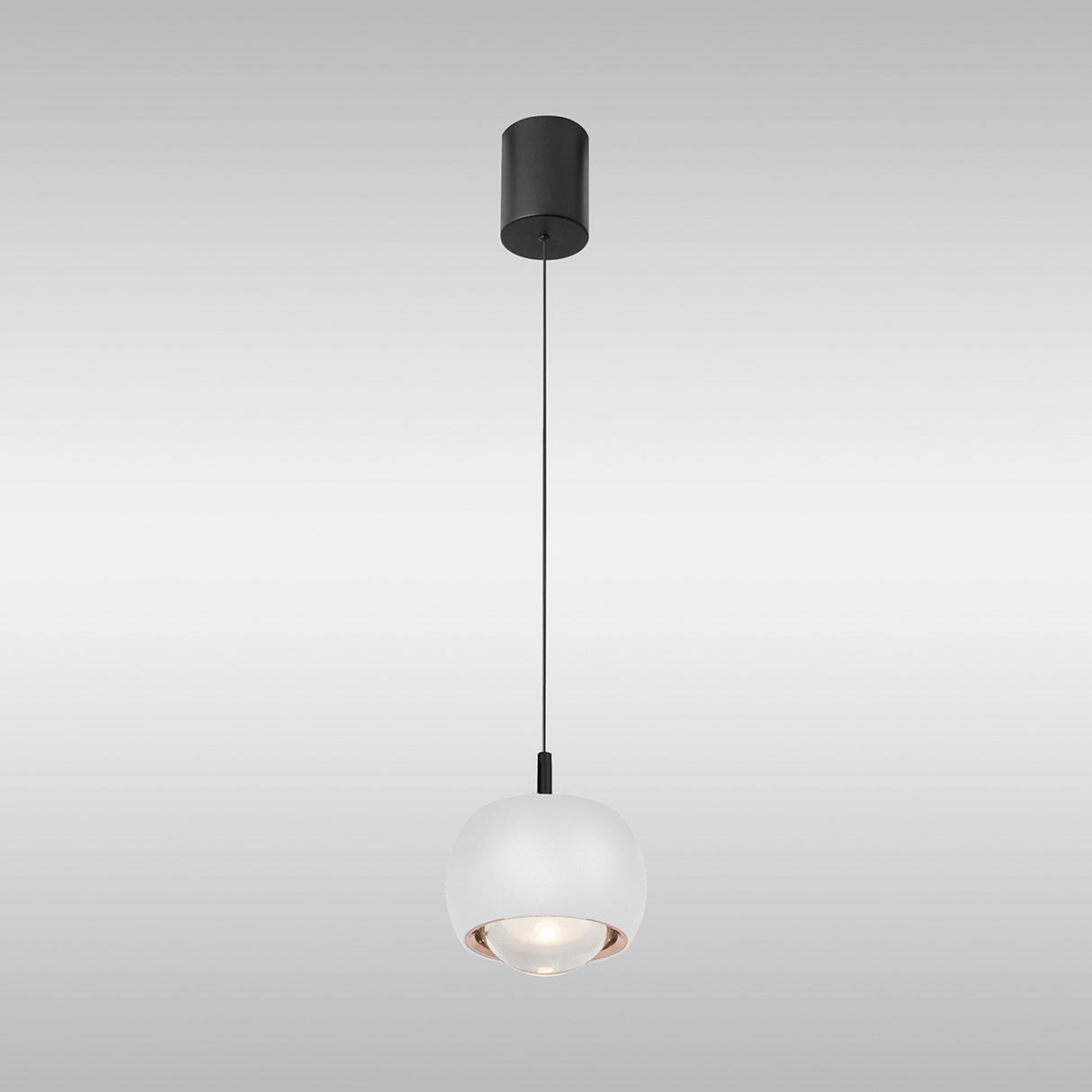 Roller 7.7cm LED Pendant Light 12W 3000K - White & Black
